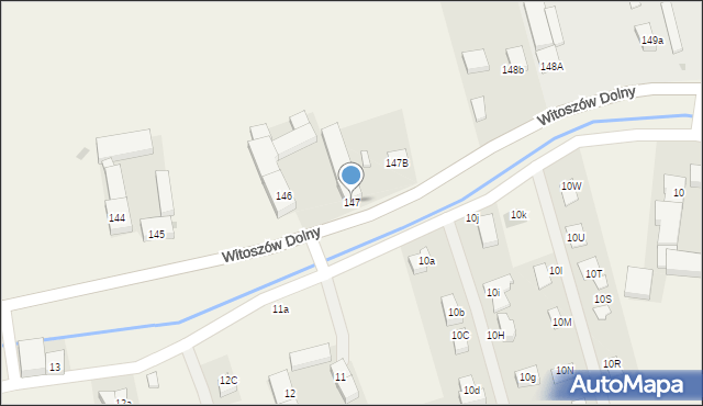 Witoszów Dolny, Witoszów Dolny, 147A, mapa Witoszów Dolny