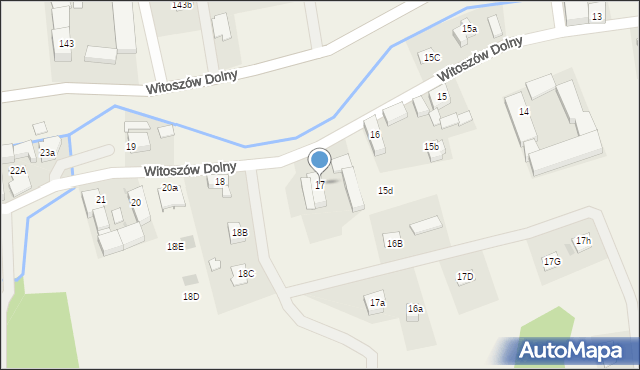 Witoszów Dolny, Witoszów Dolny, 17, mapa Witoszów Dolny