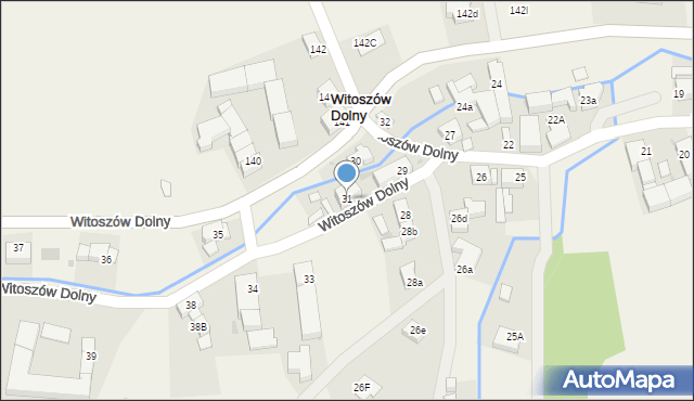 Witoszów Dolny, Witoszów Dolny, 31, mapa Witoszów Dolny