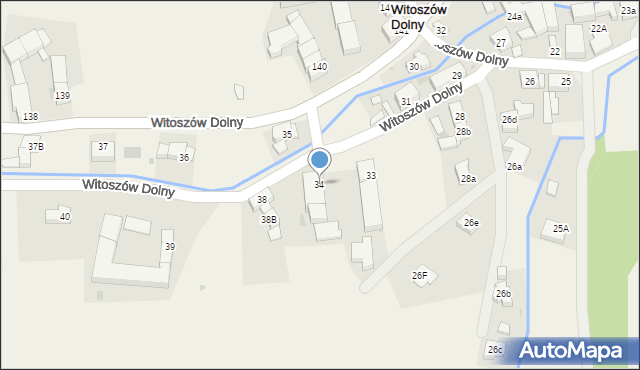 Witoszów Dolny, Witoszów Dolny, 34, mapa Witoszów Dolny