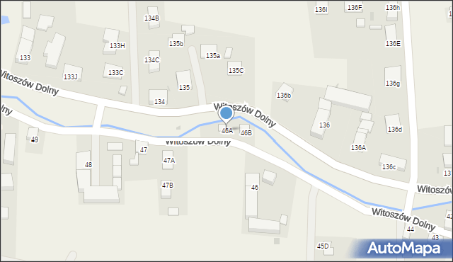 Witoszów Dolny, Witoszów Dolny, 46A, mapa Witoszów Dolny