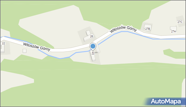 Witoszów Górny, Witoszów Górny, 21, mapa Witoszów Górny