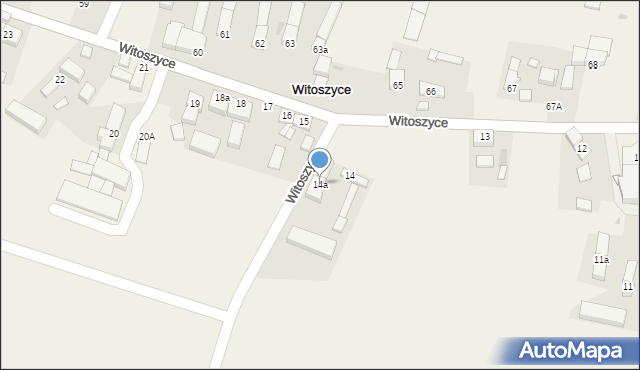 Witoszyce, Witoszyce, 14a, mapa Witoszyce