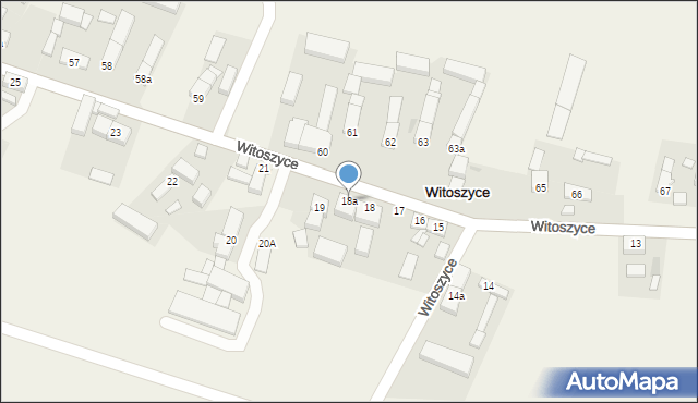 Witoszyce, Witoszyce, 18a, mapa Witoszyce