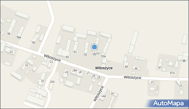 Witoszyce, Witoszyce, 63, mapa Witoszyce