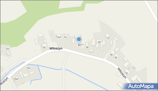 Witoszyn, Witoszyn, 60, mapa Witoszyn