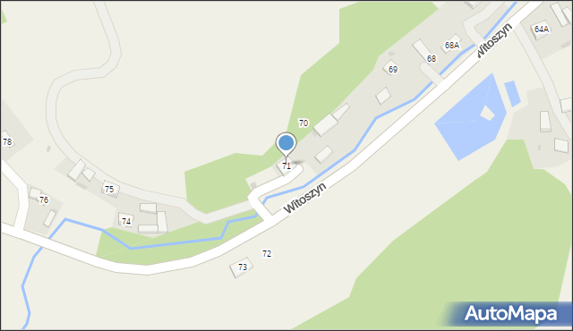 Witoszyn, Witoszyn, 71, mapa Witoszyn