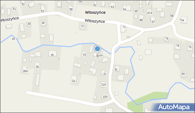 Witoszyńce, Witoszyńce, 32, mapa Witoszyńce