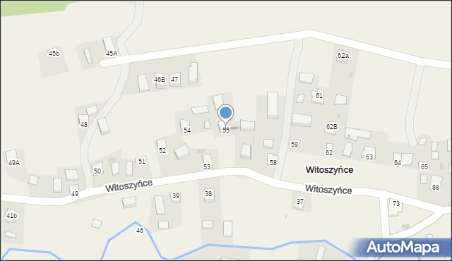 Witoszyńce, Witoszyńce, 55, mapa Witoszyńce