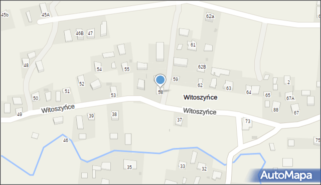 Witoszyńce, Witoszyńce, 58, mapa Witoszyńce