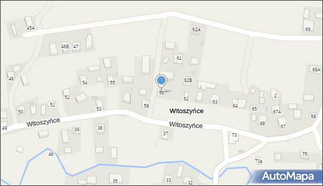 Witoszyńce, Witoszyńce, 59, mapa Witoszyńce