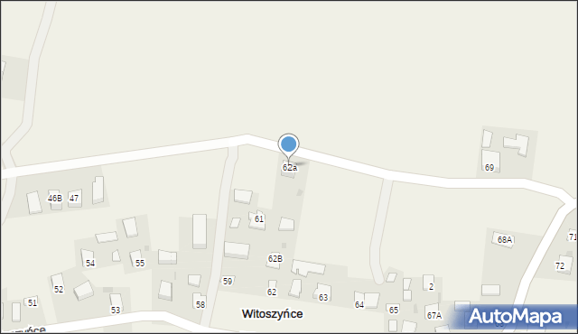 Witoszyńce, Witoszyńce, 62a, mapa Witoszyńce