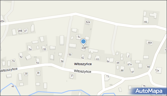 Witoszyńce, Witoszyńce, 62B, mapa Witoszyńce