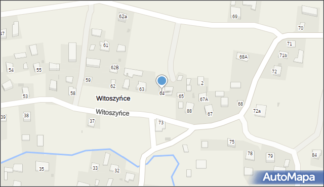 Witoszyńce, Witoszyńce, 64, mapa Witoszyńce