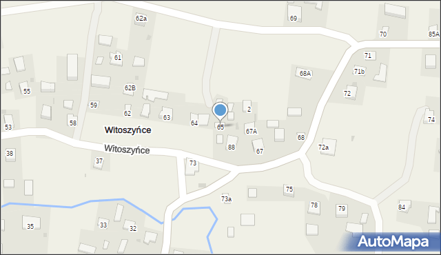 Witoszyńce, Witoszyńce, 65, mapa Witoszyńce