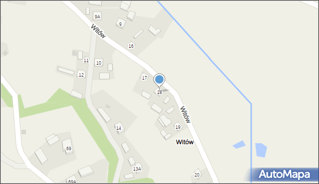 Witów, Witów, 18, mapa Witów