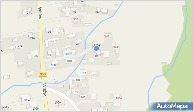 Witów, Witów, 102, mapa Witów