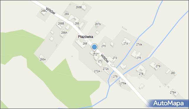 Witów, Witów, 271, mapa Witów