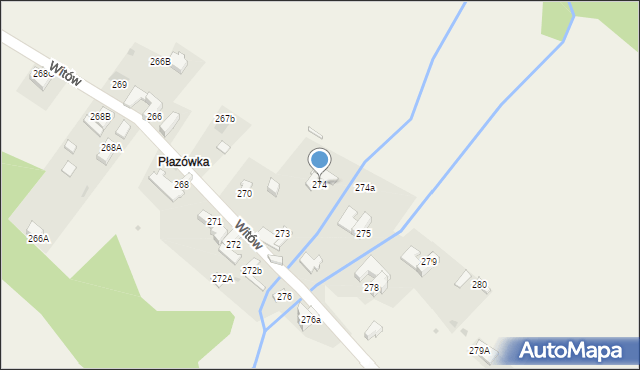 Witów, Witów, 274, mapa Witów