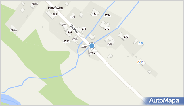 Witów, Witów, 276a, mapa Witów