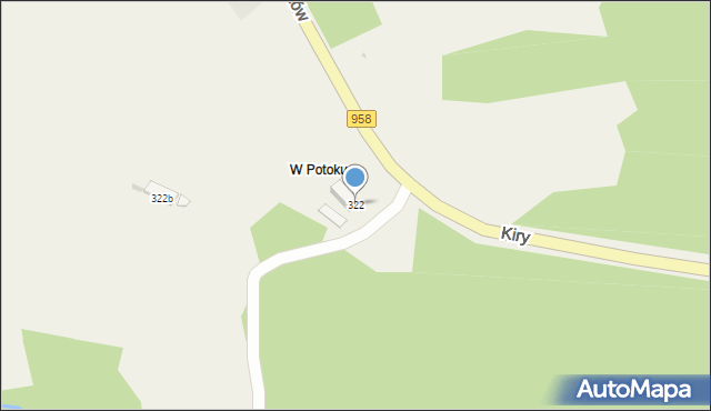 Witów, Witów, 322, mapa Witów