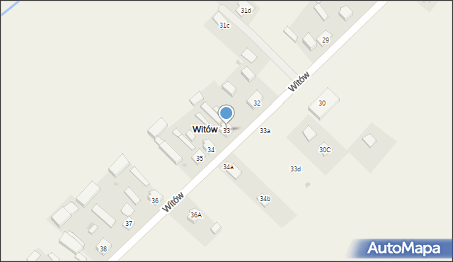 Witów, Witów, 33, mapa Witów