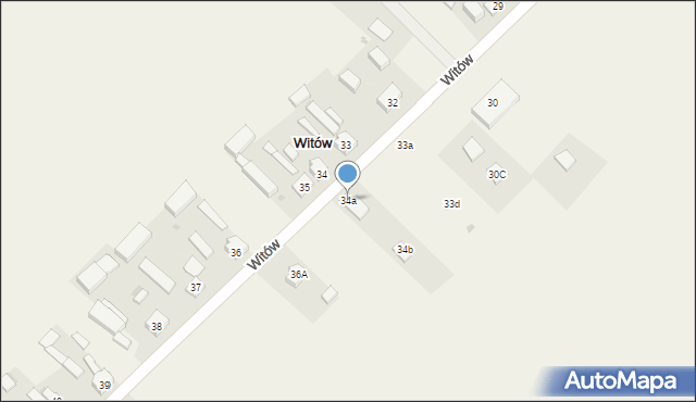 Witów, Witów, 34a, mapa Witów