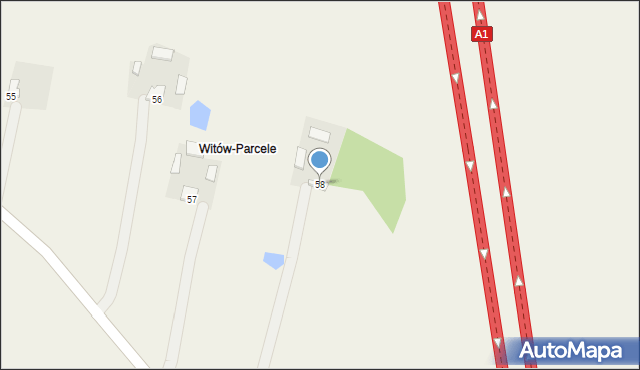 Witów, Witów, 58, mapa Witów