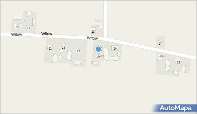 Witów, Witów, 25, mapa Witów