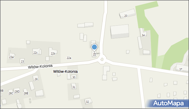 Witów-Kolonia, Witów-Kolonia, 22, mapa Witów-Kolonia