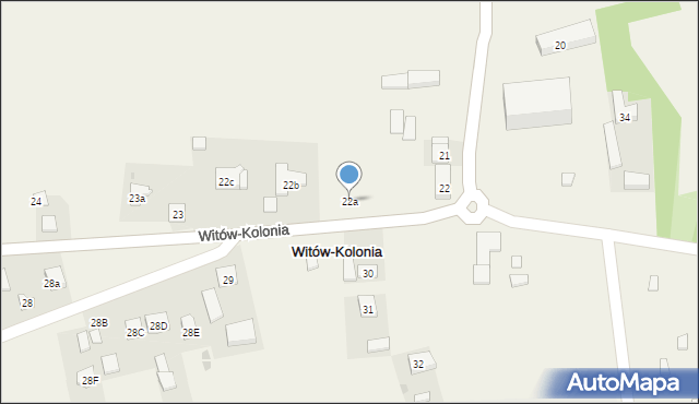 Witów-Kolonia, Witów-Kolonia, 22a, mapa Witów-Kolonia