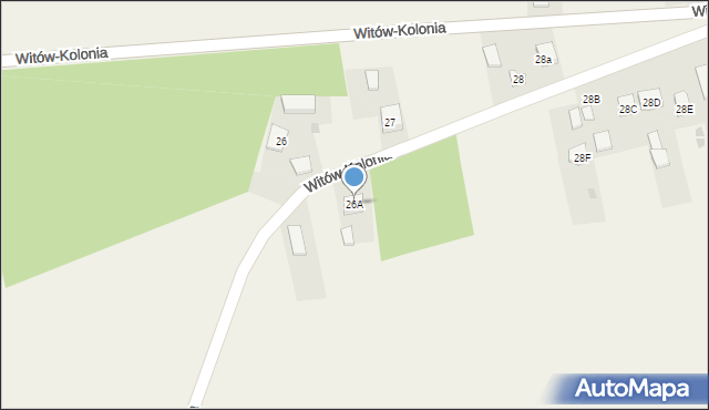 Witów-Kolonia, Witów-Kolonia, 26A, mapa Witów-Kolonia