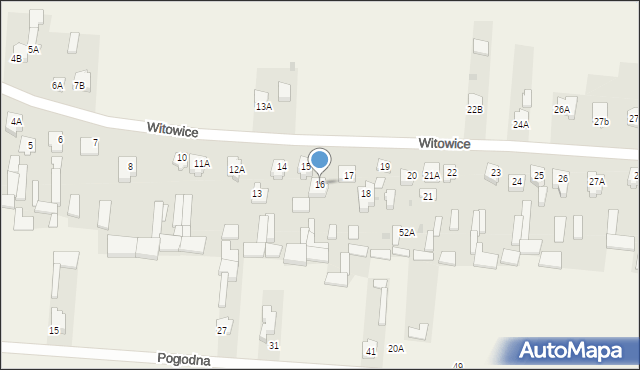 Witowice, Witowice, 16, mapa Witowice