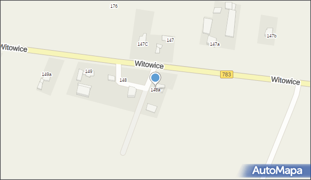 Witowice, Witowice, 148a, mapa Witowice