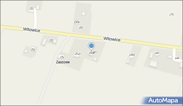 Witowice, Witowice, 151B, mapa Witowice