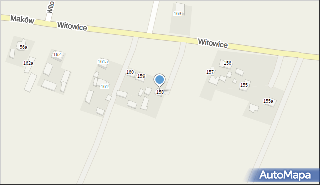 Witowice, Witowice, 158, mapa Witowice