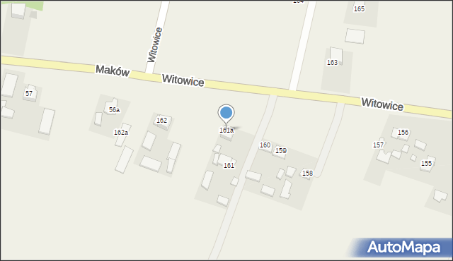 Witowice, Witowice, 161a, mapa Witowice