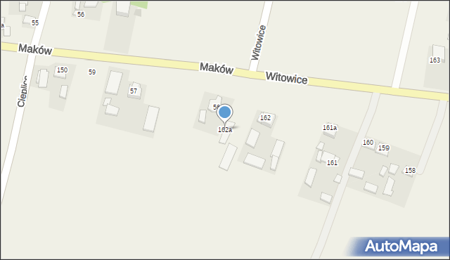 Witowice, Witowice, 162a, mapa Witowice