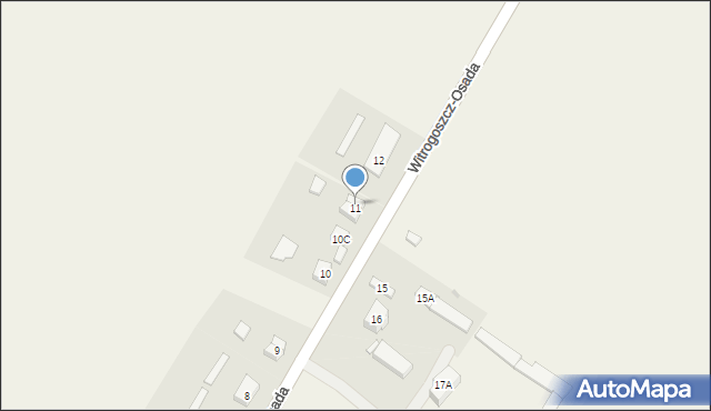 Witrogoszcz-Osada, Witrogoszcz-Osada, 11A, mapa Witrogoszcz-Osada