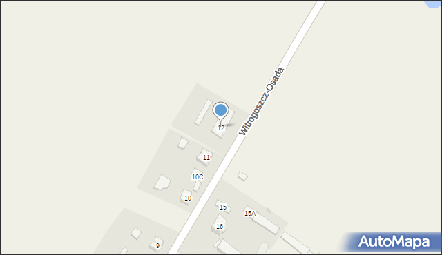 Witrogoszcz-Osada, Witrogoszcz-Osada, 12, mapa Witrogoszcz-Osada