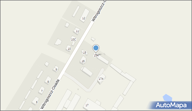 Witrogoszcz-Osada, Witrogoszcz-Osada, 15A, mapa Witrogoszcz-Osada