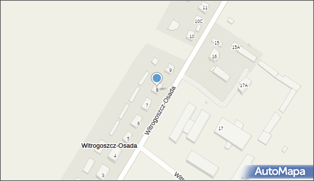 Witrogoszcz-Osada, Witrogoszcz-Osada, 8, mapa Witrogoszcz-Osada