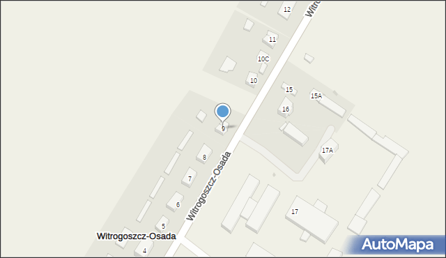 Witrogoszcz-Osada, Witrogoszcz-Osada, 9, mapa Witrogoszcz-Osada