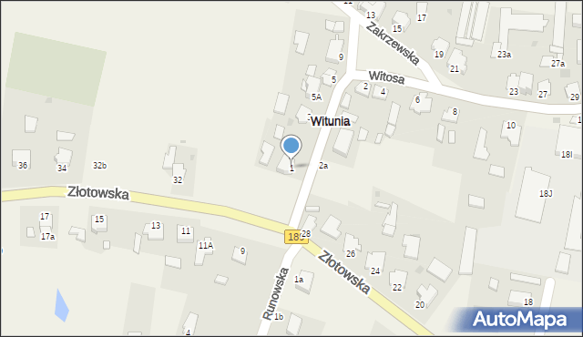 Witunia, Witosa Wincentego, 1, mapa Witunia