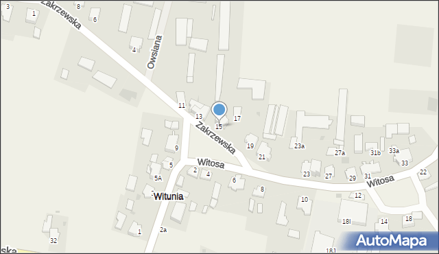 Witunia, Witosa Wincentego, 15, mapa Witunia