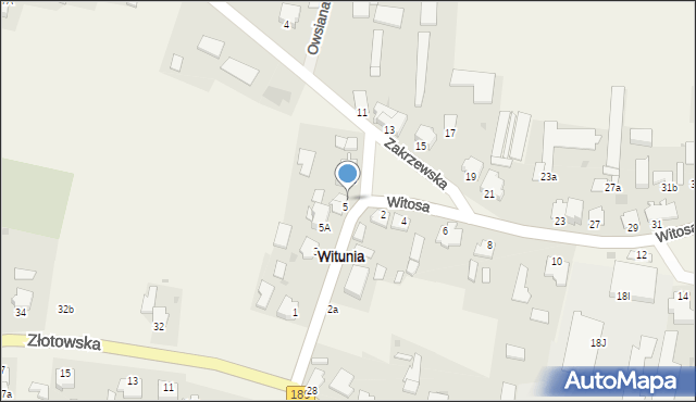 Witunia, Witosa Wincentego, 7, mapa Witunia