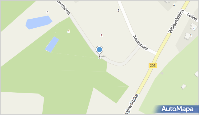 Wodnica, Wierzbowa, 2, mapa Wodnica