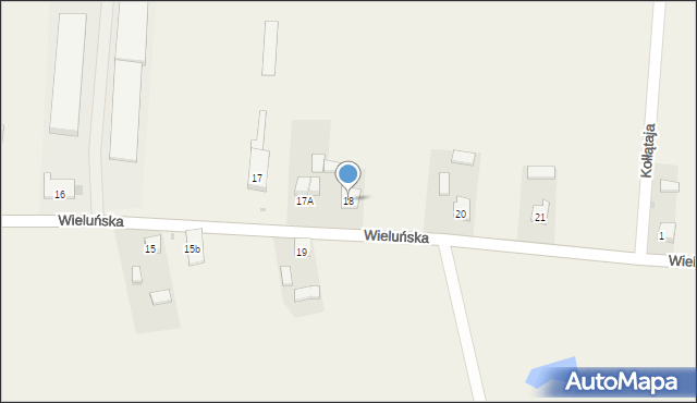 Wójcin, Wieluńska, 18, mapa Wójcin