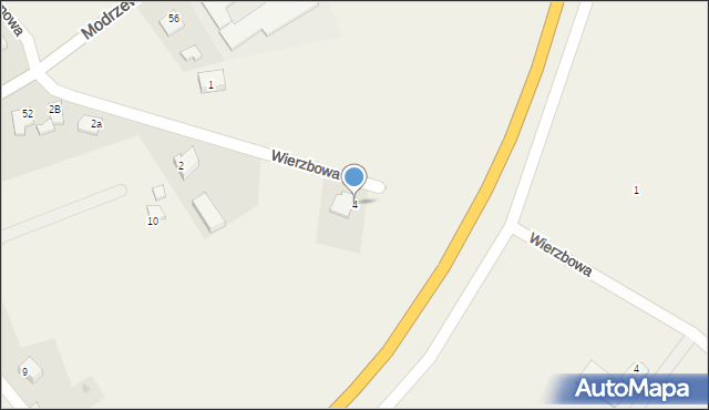 Wójtowo, Wierzbowa, 4, mapa Wójtowo