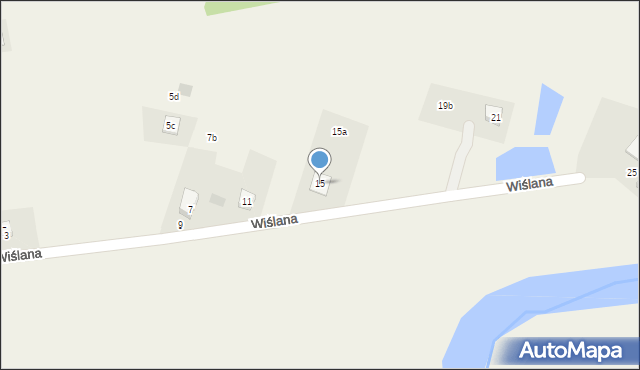 Wola, Wiślana, 15, mapa Wola